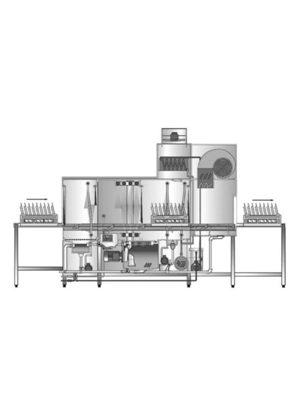 Hobart Çift Tanklı Kurutmalı Konveyörlü Bulaşık Makinesi CS-E-A-22 R/L