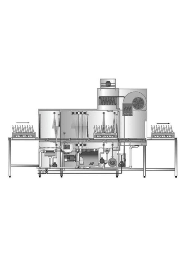 Hobart Çift Tanklı Kurutmalı Konveyörlü Bulaşık Makinesi CS-E-A-23 R/L