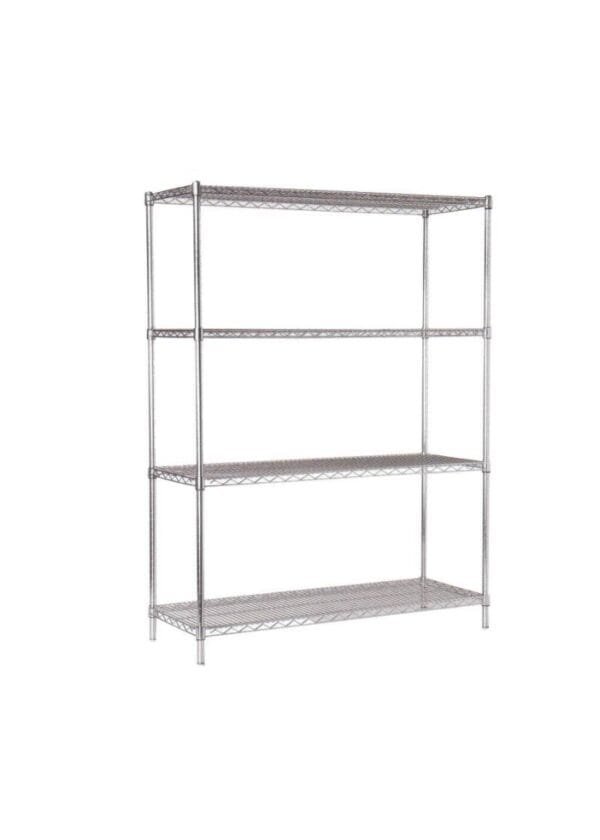 4 Katlı Tel Raf, S-S Dikmeli 61cm Derinlik İstif Rafı AD-61107