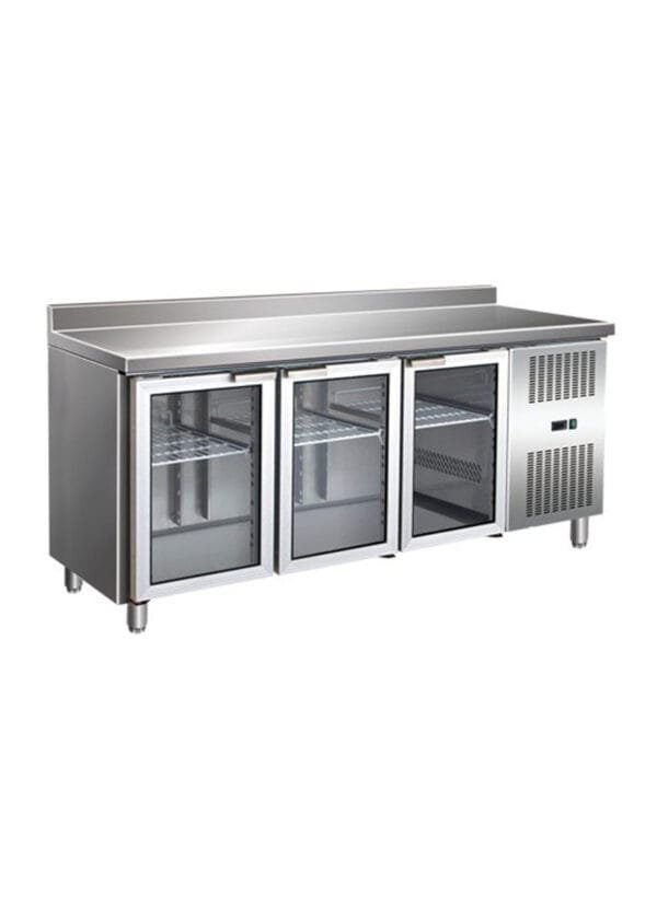 NeoSystem Tezgah Tip Cam Kapılı Soğuk Dolap T-188-3CK - 188x60x85 cm